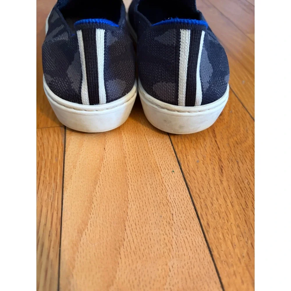 Rothy's Women's 8 Original‎ Slip-On Sneakers Grey Black Camo Knit Flats Shoes